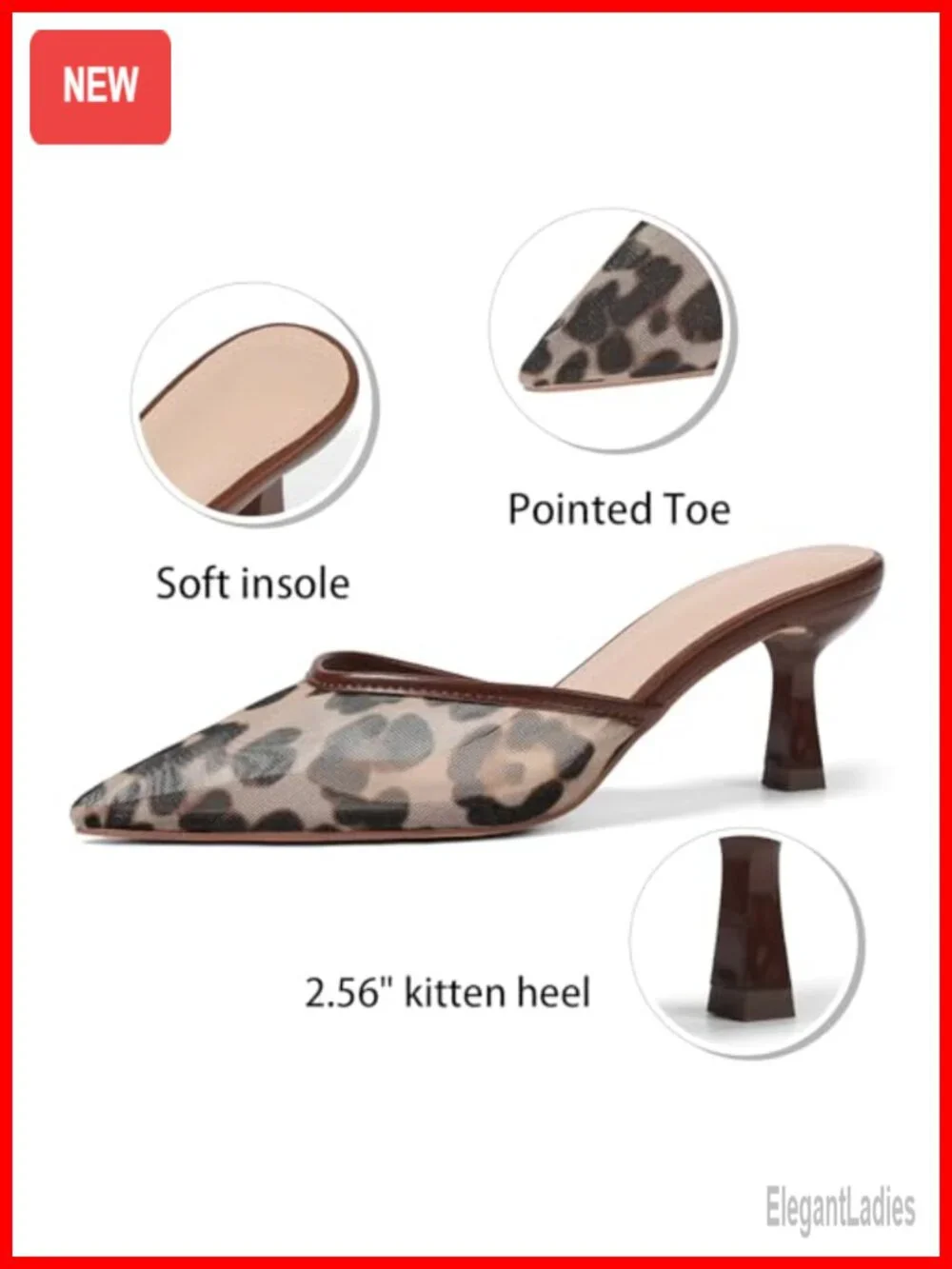 Kitten Heels Closed Pointed Toe Mules Slip On Slingback Dress Party Wedding